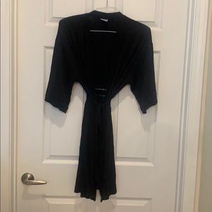 Black bathrobe